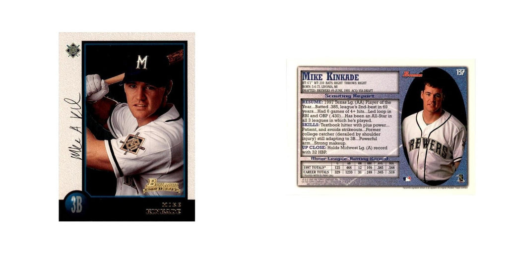1998 Bowman Mike Kinkade Baseball Cards #137