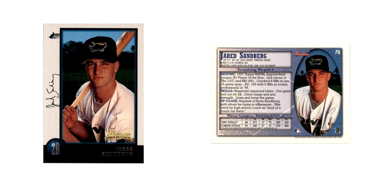 1998 Bowman Jared Sandberg Baseball Cards #78