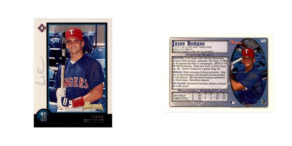 1998 Bowman Jason Romano Baseball Cards #149