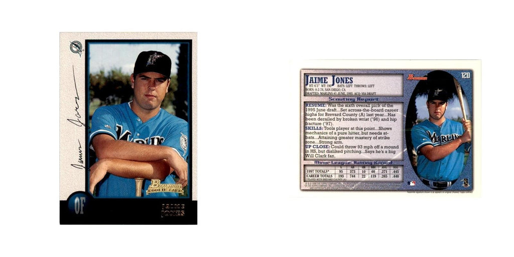 1998 Bowman Jaime Jones Baseball Cards #120
