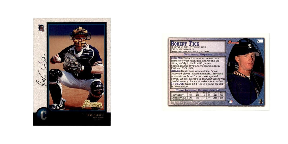 1998 Bowman Robert Fick Baseball Cards #200