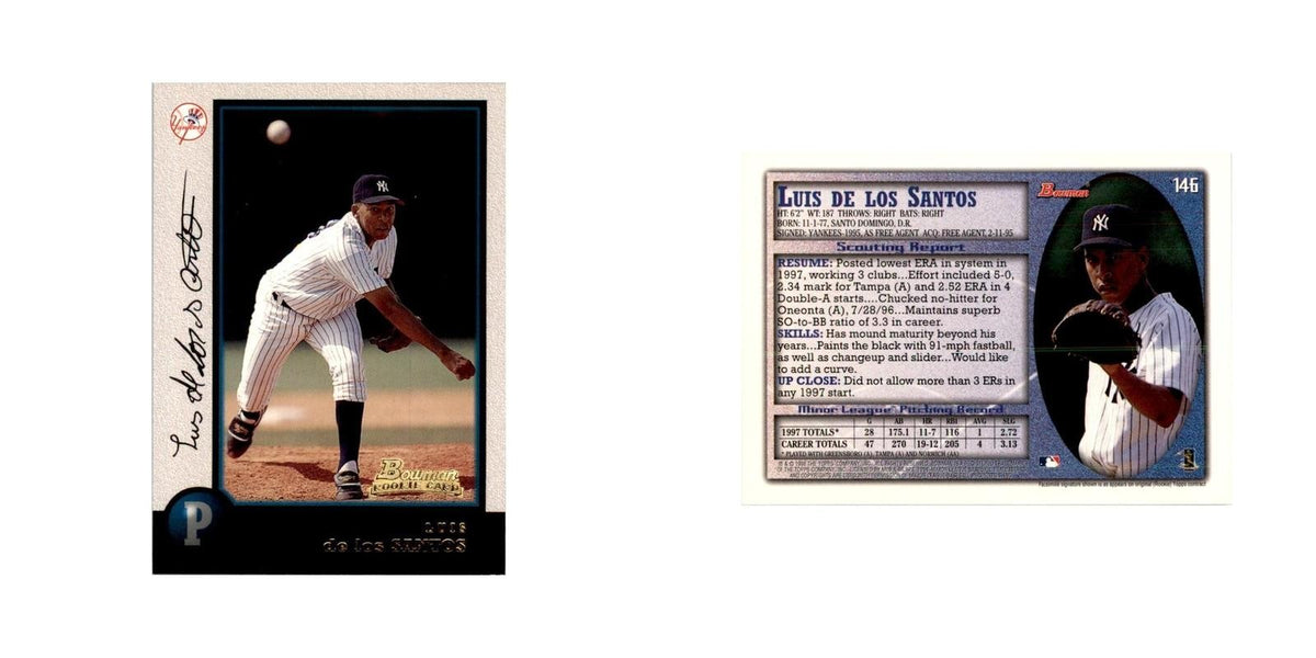 1998 Bowman Luis De Los Santos Baseball Cards #146