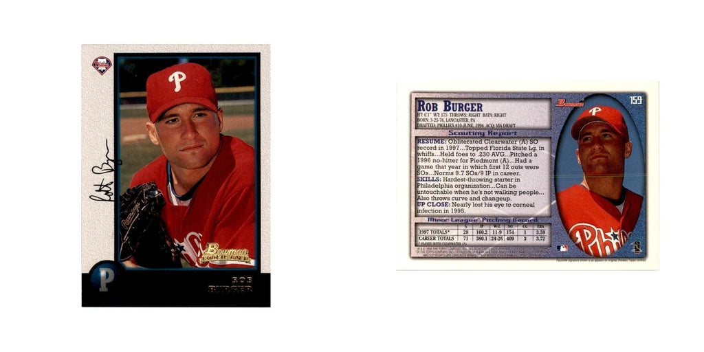 1998 Bowman Rob Burger Baseball Cards #159