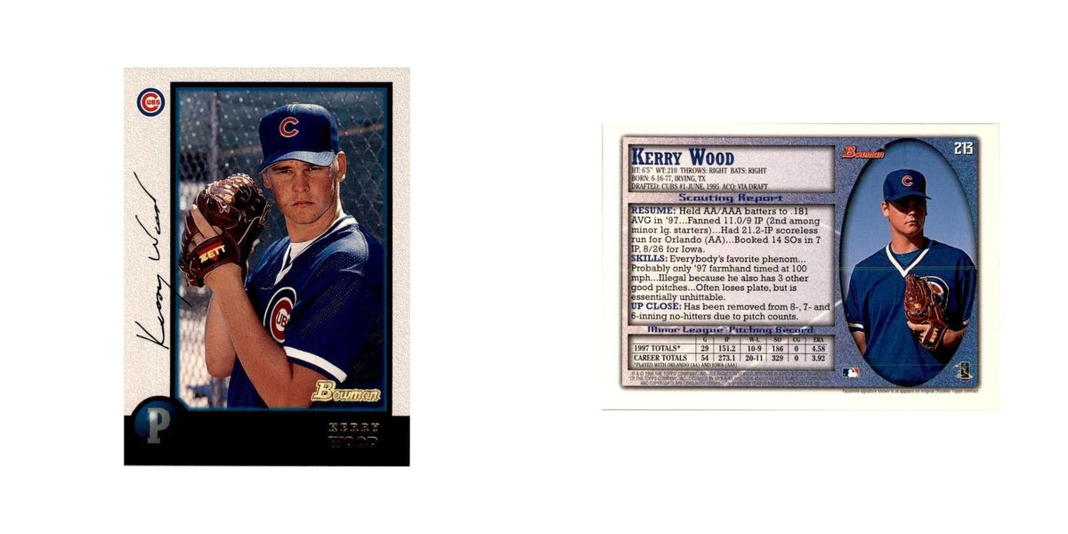 1998 Bowman Kerry Wood Baseball Cards #213