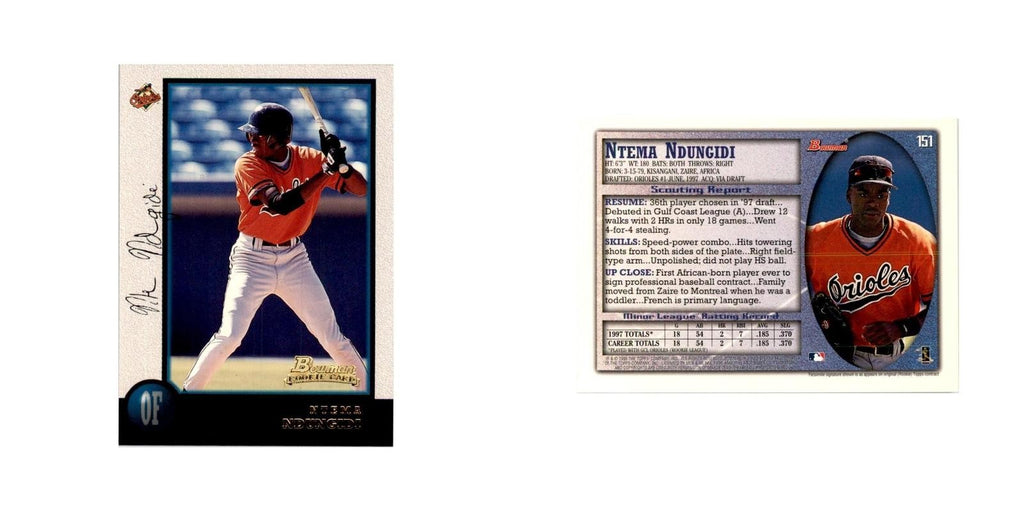 1998 Bowman Ntema Ndungidi Baseball Cards #151