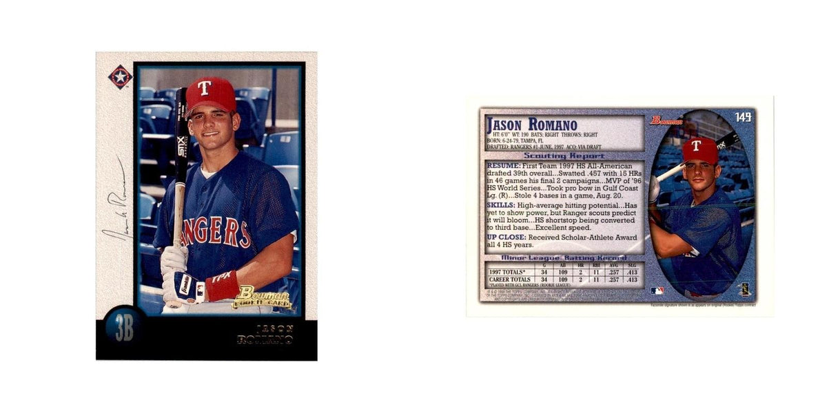 1998 Bowman Jason Romano Baseball Cards #149