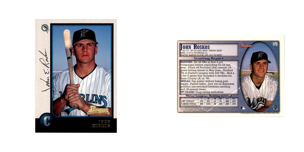 1998 Bowman John Roskos Baseball Cards #170