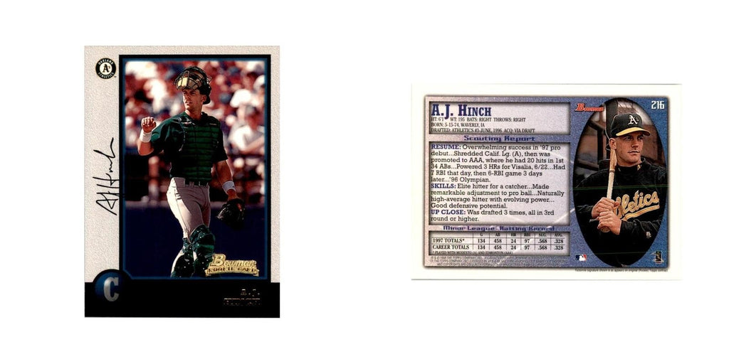 1998 Bowman A.J. Hinch Baseball Cards #216