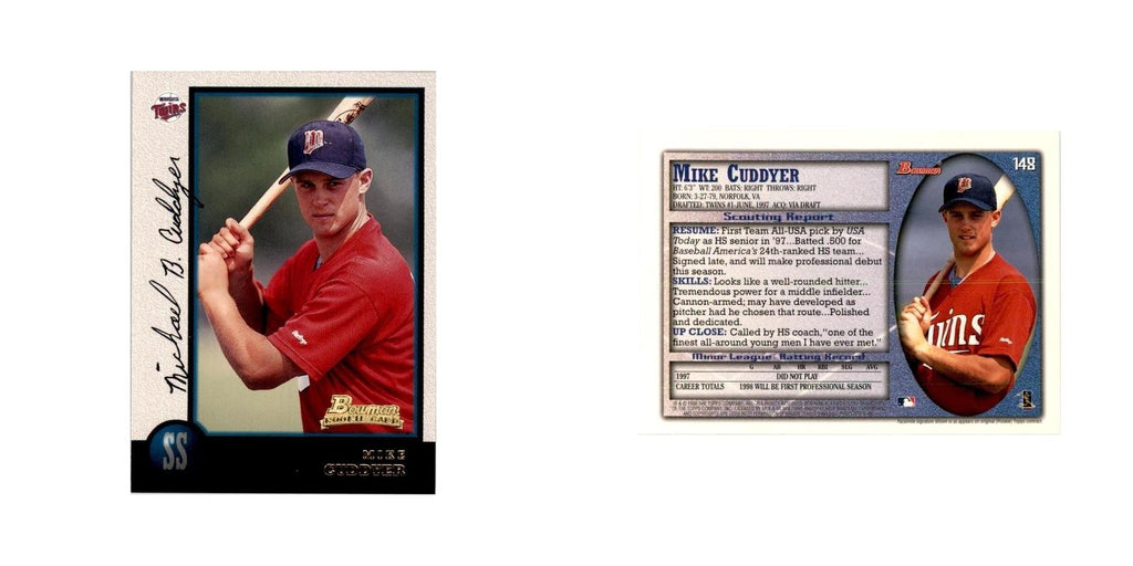 1998 Bowman Michael Cuddyer Baseball Cards #148
