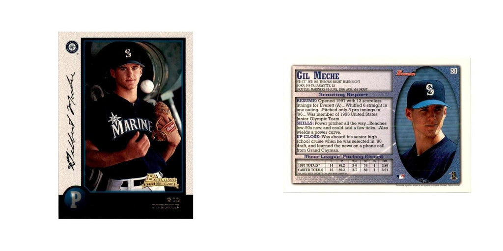 1998 Bowman Gil Meche Baseball Cards #80