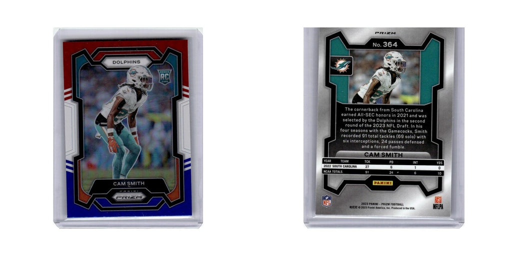 Cam Smith Rookie 2023 Panini Prizm Red White Blue #364 Miami Dolphins NM
