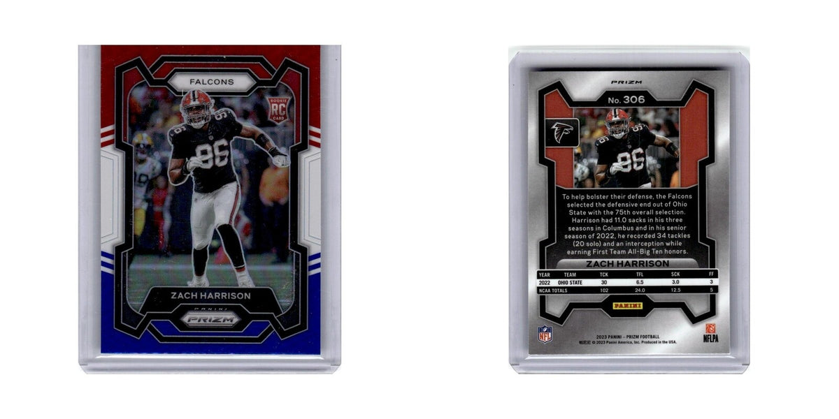 Zach Harrison Rookie 2023 Panini Prizm Red White Blue #306 Atlanta Falcons NM