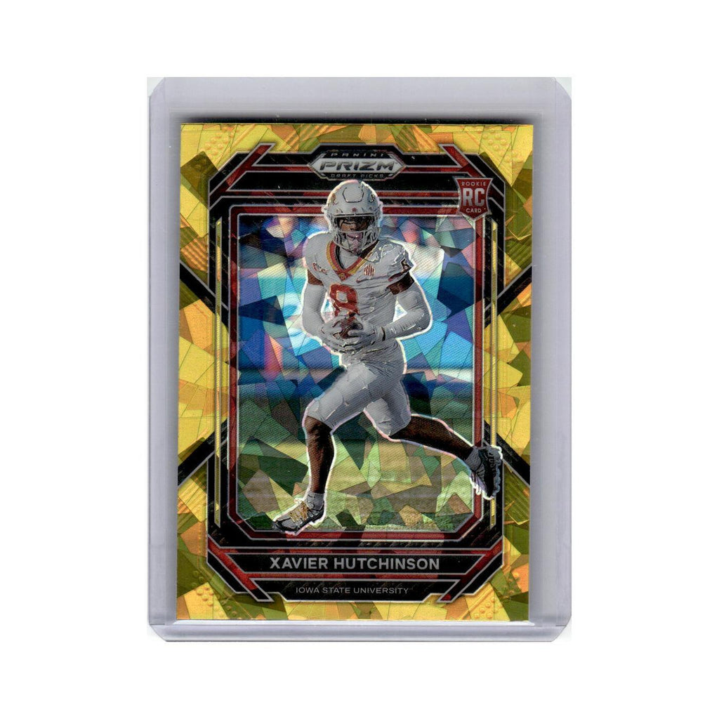 Xavier Hutchinson Rookie 2023 Panini Prizm Draft Picks Gold Ice #153 NM