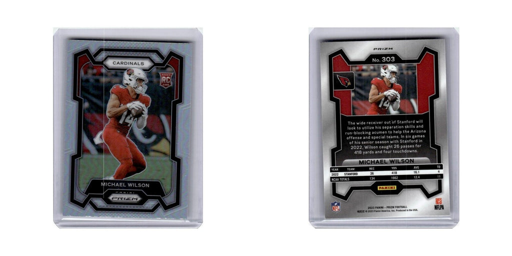 Michael Wilson Rookie 2023 Panini Prizm Silver #303 Arizona Cardinals NM