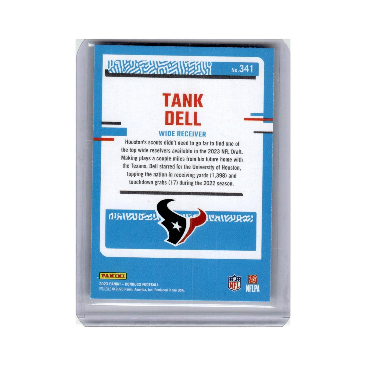 Tank Dell 2023 Donruss Rated Rookie #341 Houston Texans Football Card NM
