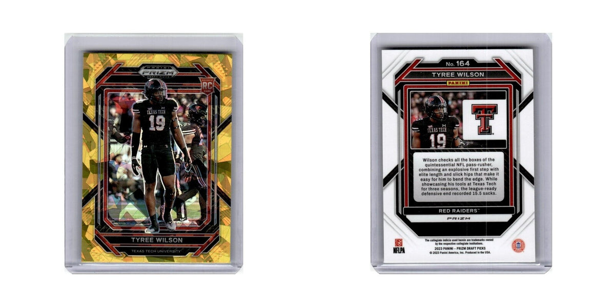 Tyree Wilson Rookie 2023 Panini Prizm Draft Picks Gold Ice #164 NM