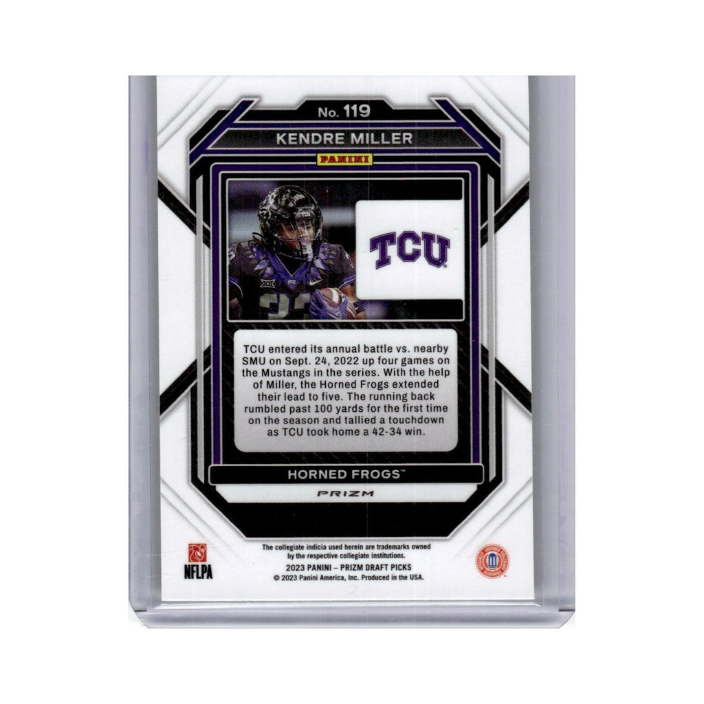 Kendre Miller Rookie 2023 Panini Prizm Draft Picks Gold Ice #119 NM