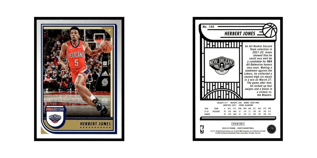 Herbert Jones 2022 NBA Hoops #144 New Orleans Pelicans Basketball Card NM