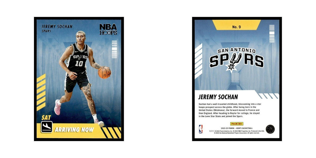 Jeremy Sochan 2022 NBA Hoops #9 San Antonio Spurs Basketball Card NM