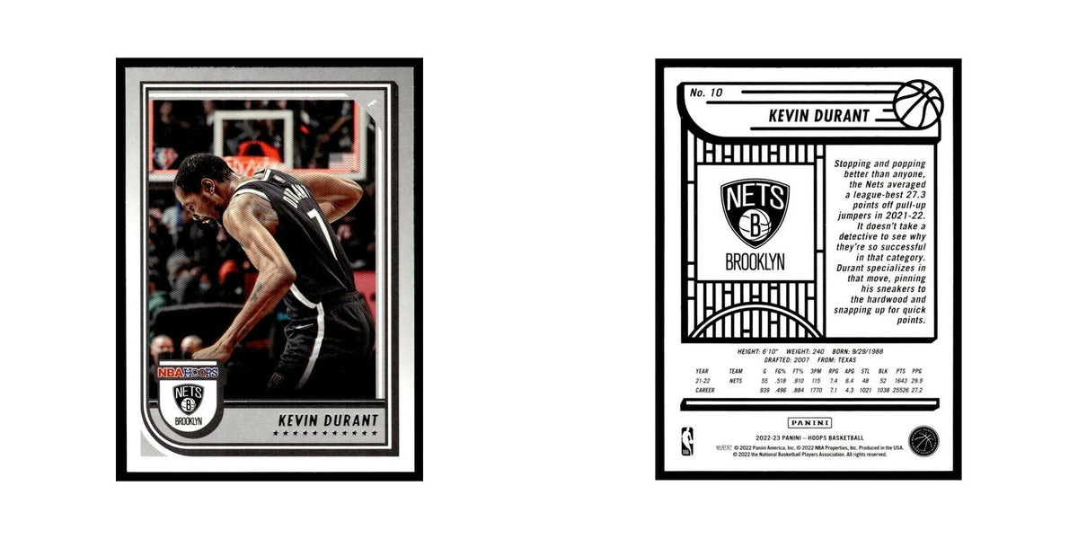 Kevin Durant 2022 NBA Hoops #10 Brooklyn Nets Basketball Card NM