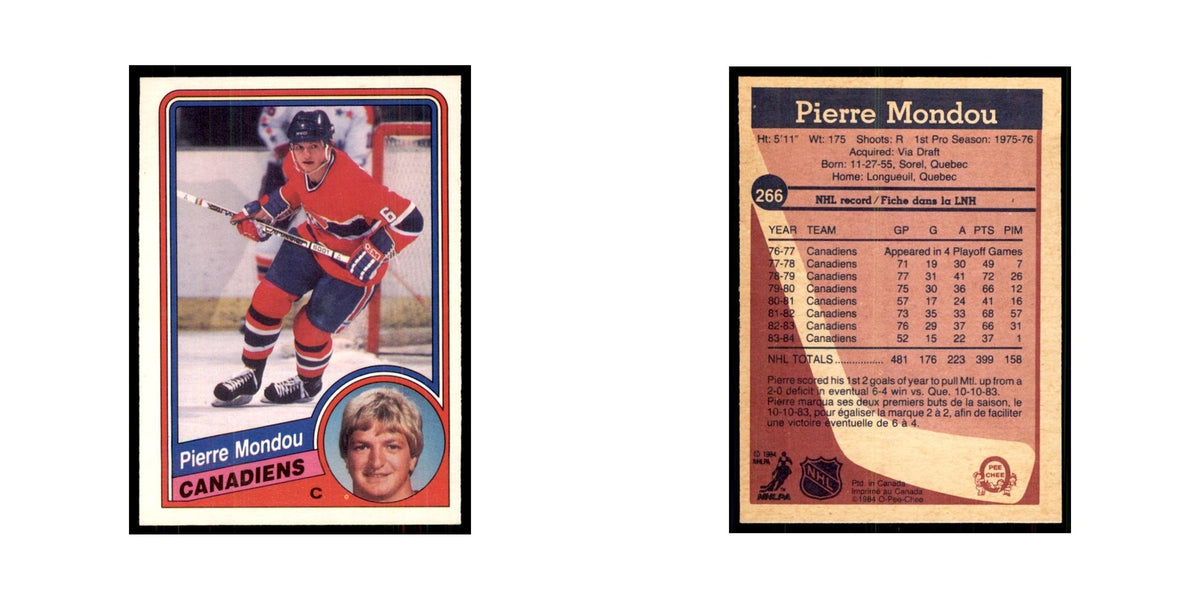 1984 O-Pee-Chee Pierre Mondou Montreal Canadiens #266