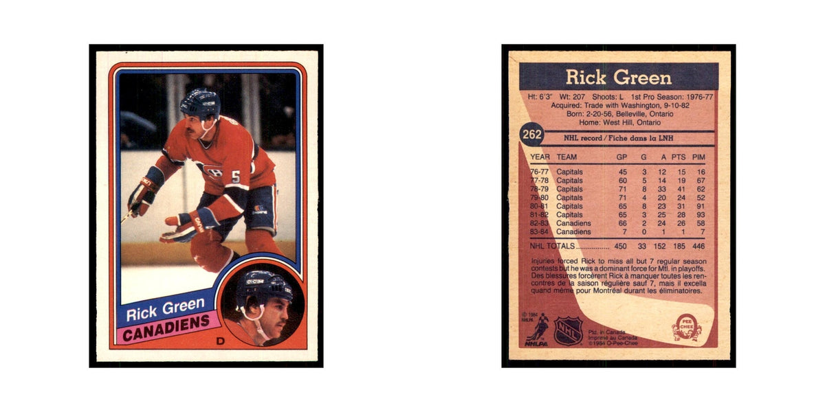 1984 O-Pee-Chee Rick Green Montreal Canadiens #262