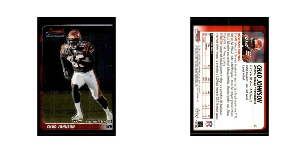 2003 Bowman Chrome Chad Johnson Football Cards #17