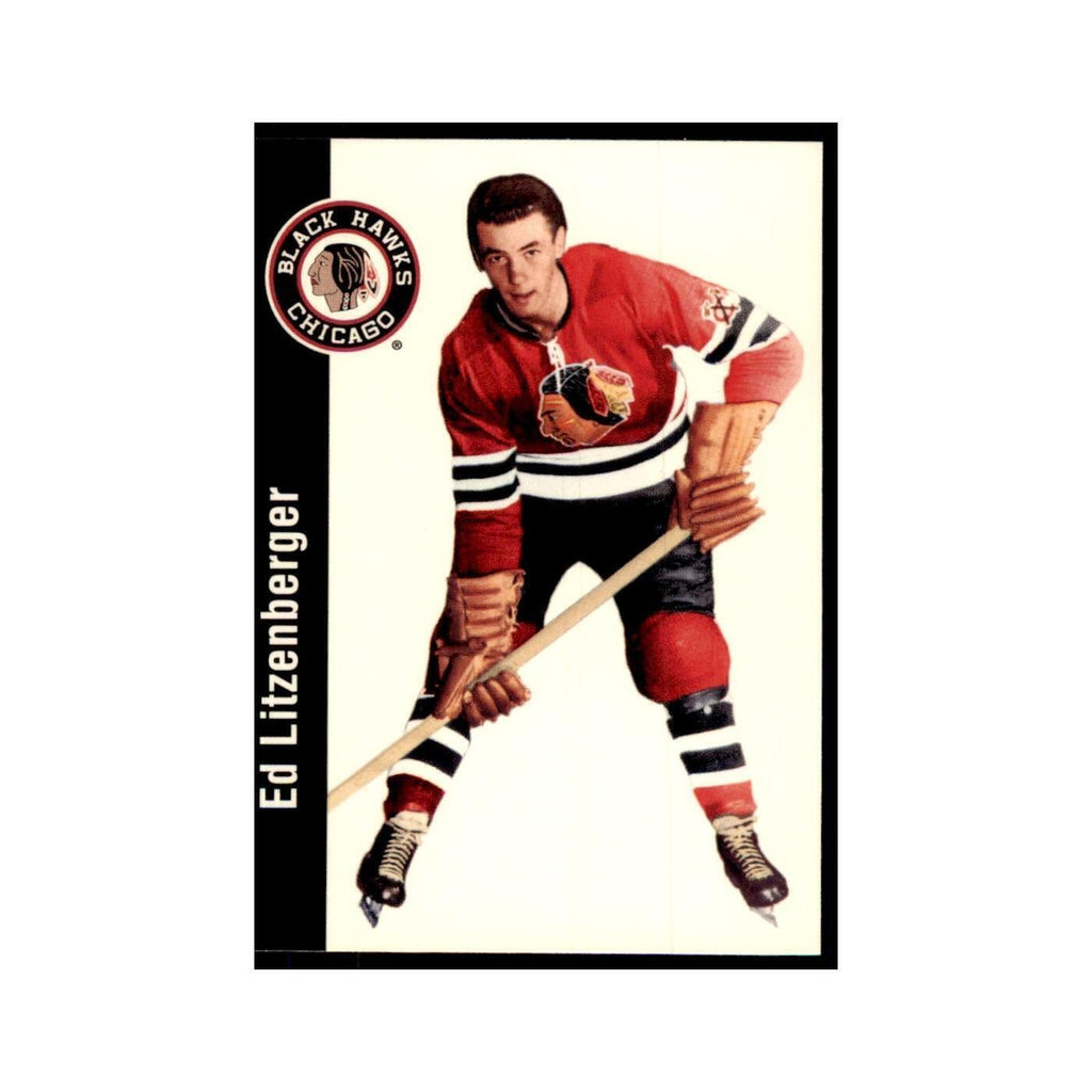 1994 Parkhurst Missing Link 1956-57 Ed Litzenberger Chicago Blackhawks #24