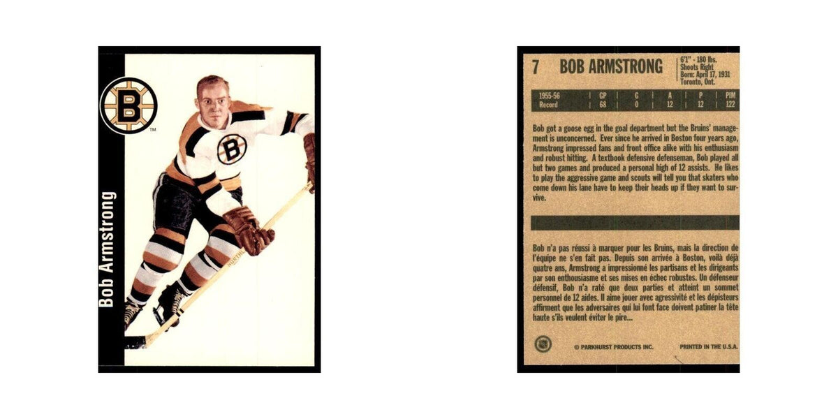 1994 Parkhurst Missing Link 1956-57 Bob Armstrong Boston Bruins #7