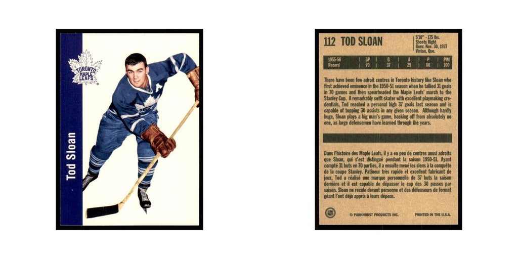 1994 Parkhurst Missing Link 1956-57 Tod Sloan Toronto Maple Leafs #112