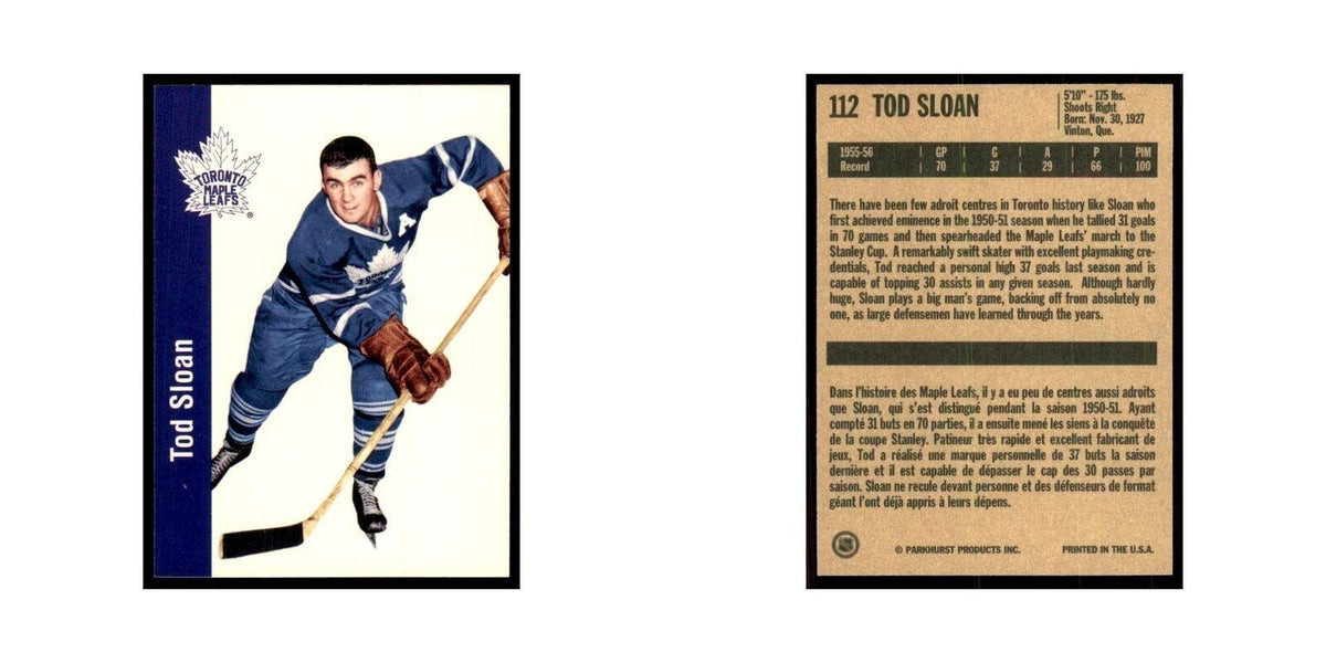 1994 Parkhurst Missing Link 1956-57 Tod Sloan Toronto Maple Leafs #112