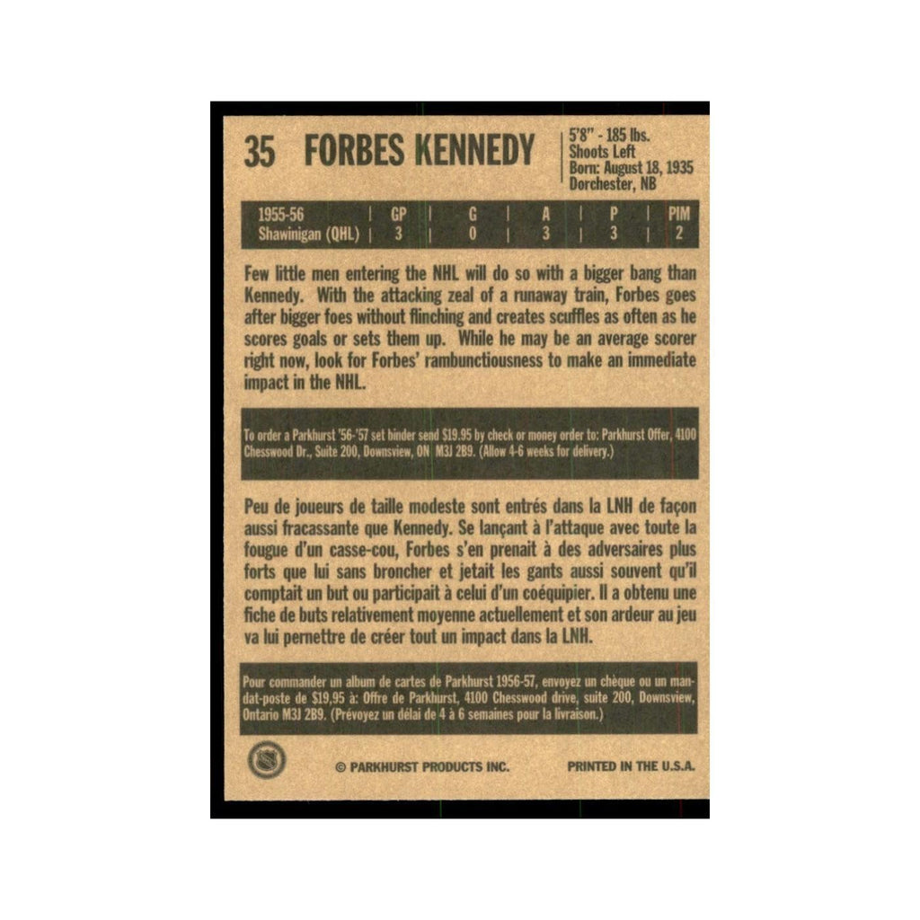 1994 Parkhurst Missing Link 1956-57 Forbes Kennedy Chicago Blackhawks #35