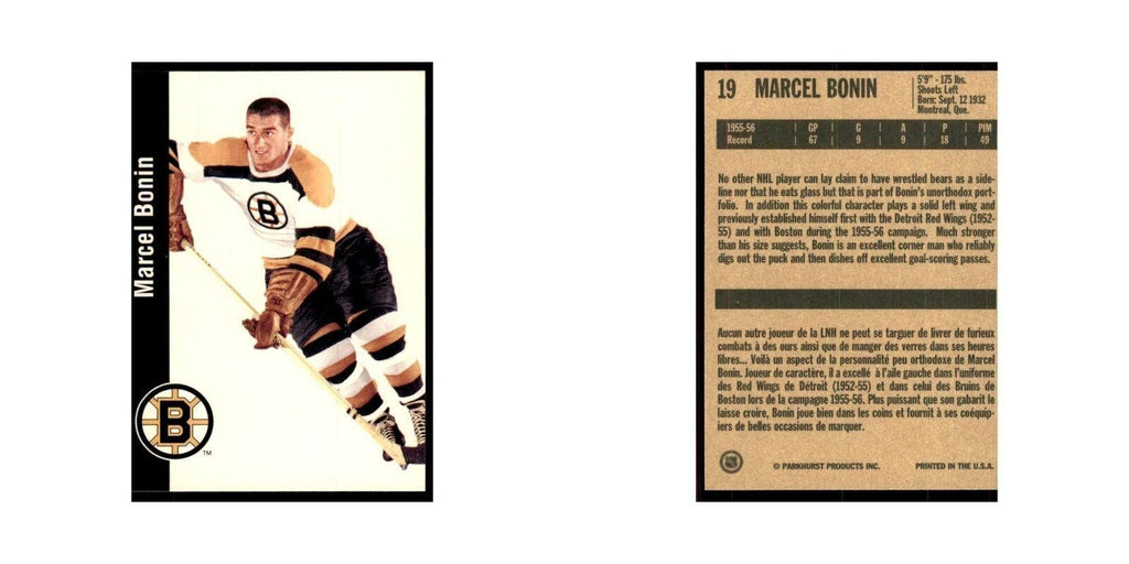 1994 Parkhurst Missing Link 1956-57 Marcel Bonin RC Boston Bruins #19