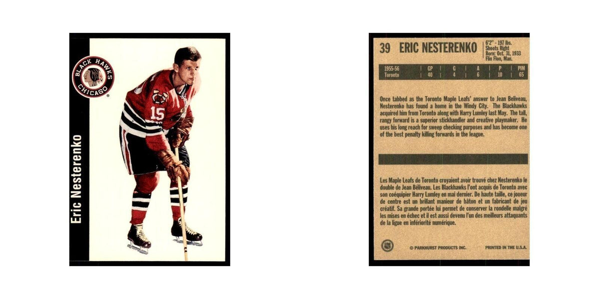 1994 Parkhurst Missing Link 1956-57 Eric Nesternko Chicago Blackhawks #39