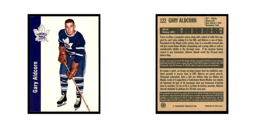 1994 Parkhurst Missing Link 1956-57 Gary Aldcorn Toronto Maple Leafs #122
