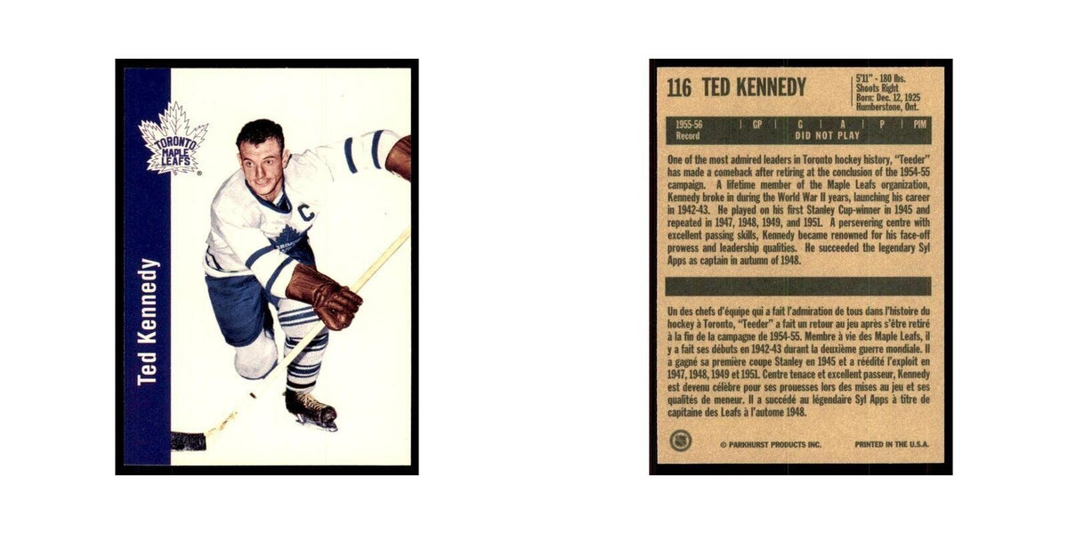 1994 Parkhurst Missing Link 1956-57 Ted Kennedy Toronto Maple Leafs #116