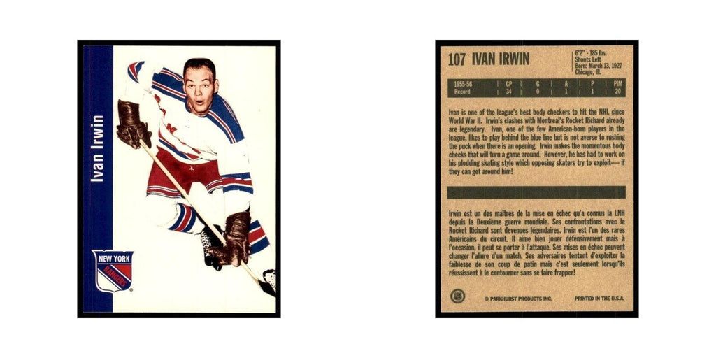 1994 Parkhurst Missing Link 1956-57 Ivan Irwin New York Rangers #107