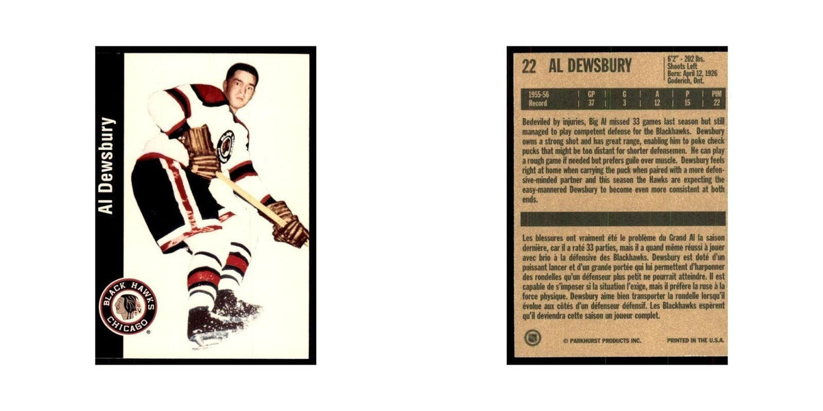 1994 Parkhurst Missing Link 1956-57 Al Dewsbury Chicago Blackhawks #22