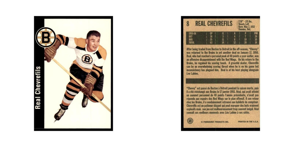 1994 Parkhurst Missing Link 1956-57 Real Chevrefils Boston Bruins #8