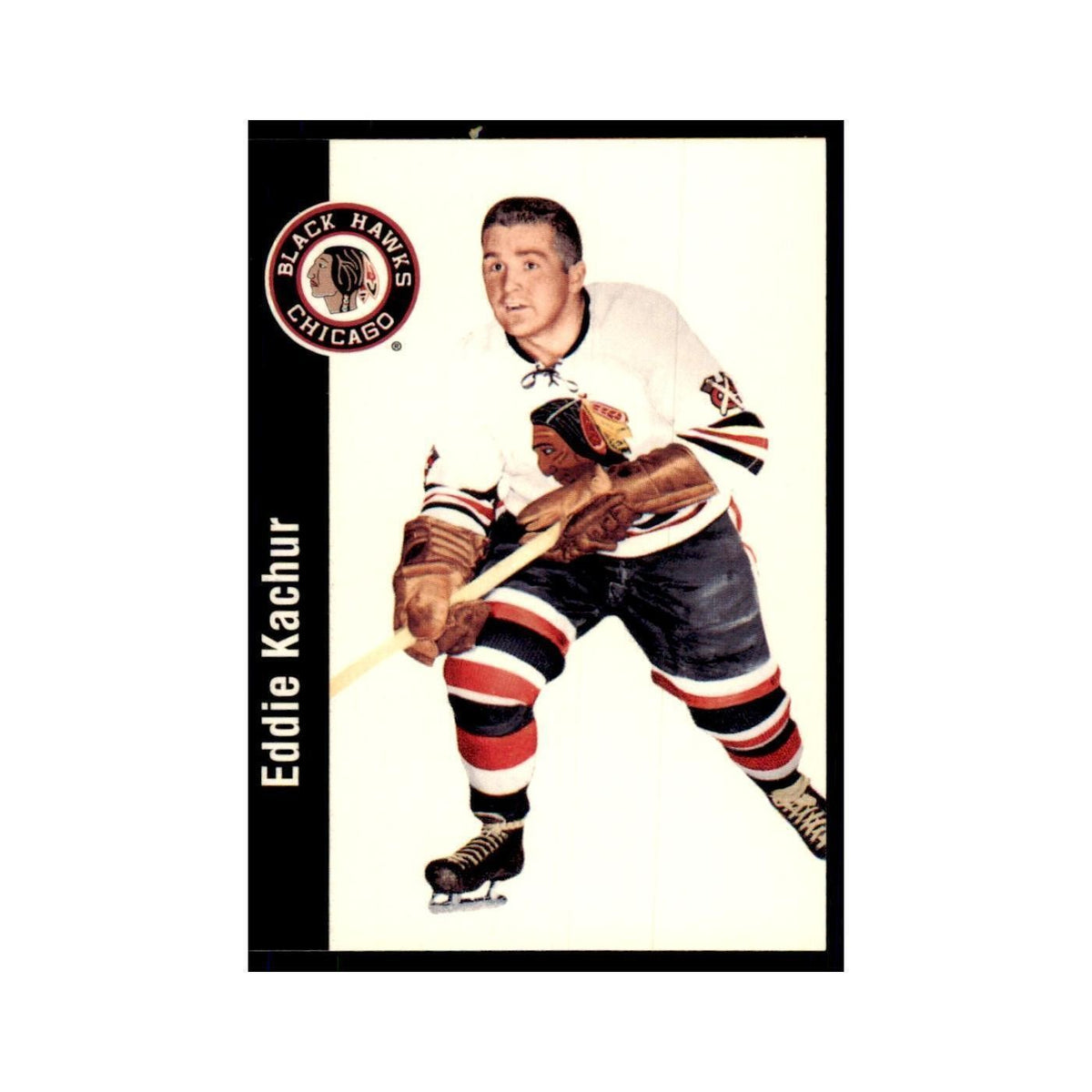 1994 Parkhurst Missing Link 1956-57 Eddie Kachur RC Chicago Blackhawks #37