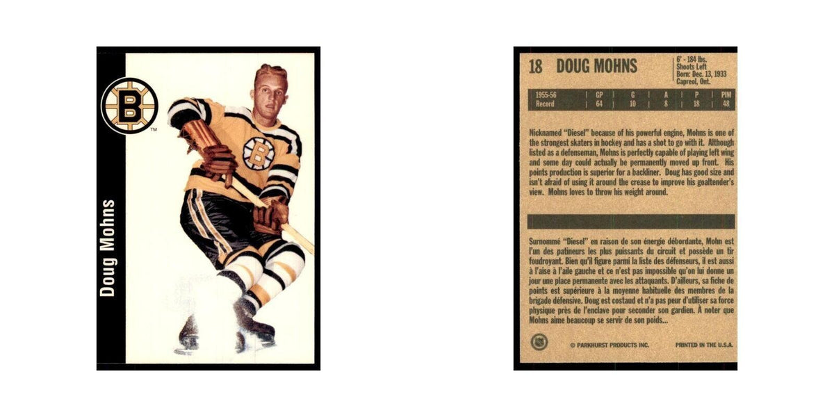 1994 Parkhurst Missing Link 1956-57 Doug Mohns Boston Bruins #18