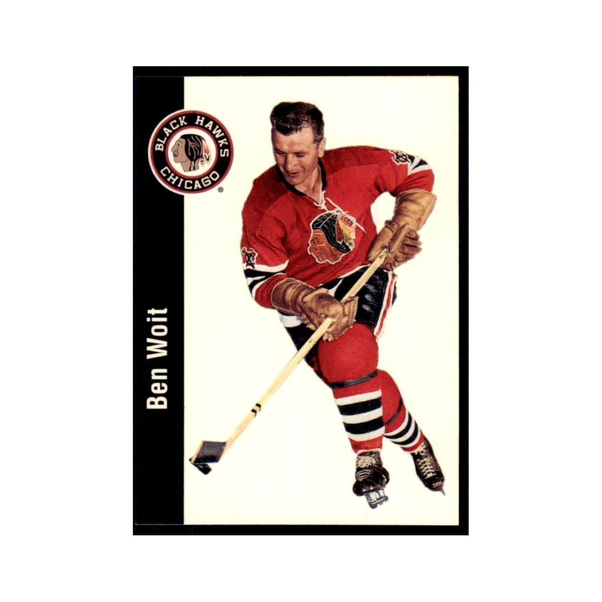 1994 Parkhurst Missing Link 1956-57 Benny Woit Chicago Blackhawks #40