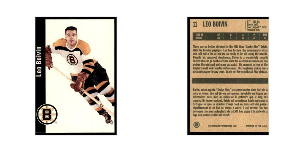 1994 Parkhurst Missing Link 1956-57 Leo Boivin Boston Bruins #11