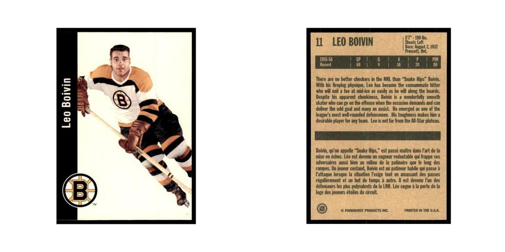 1994 Parkhurst Missing Link 1956-57 Leo Boivin Boston Bruins #11