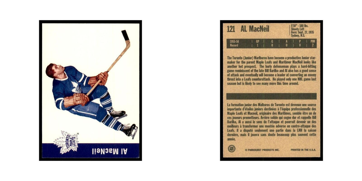 1994 Parkhurst Missing Link Al MacNeil Toronto Maple Leafs #121