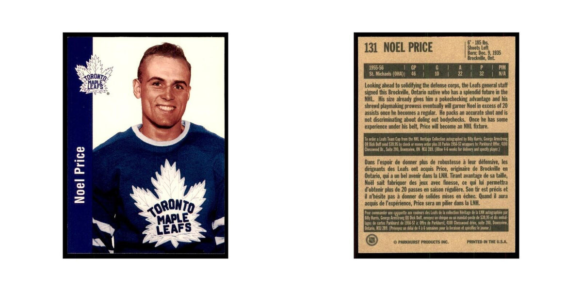 1994 Parkhurst Missing Link Noel Price Toronto Maple Leafs #131