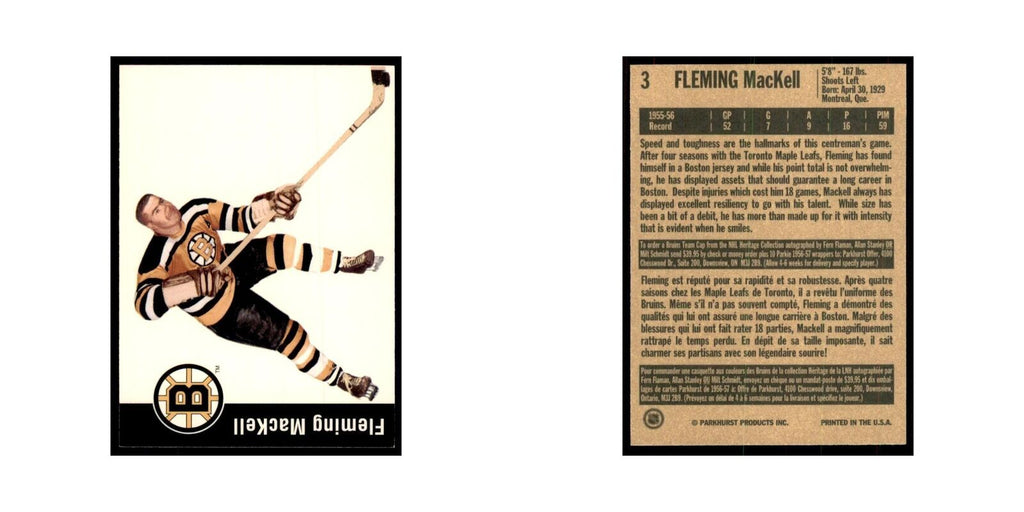 1994 Parkhurst Missing Link Fleming MacKell Boston Bruins #3