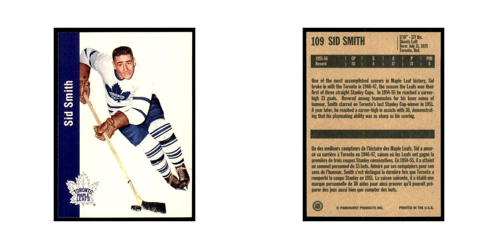1994 Parkhurst Missing Link Sid Smith Toronto Maple Leafs #109