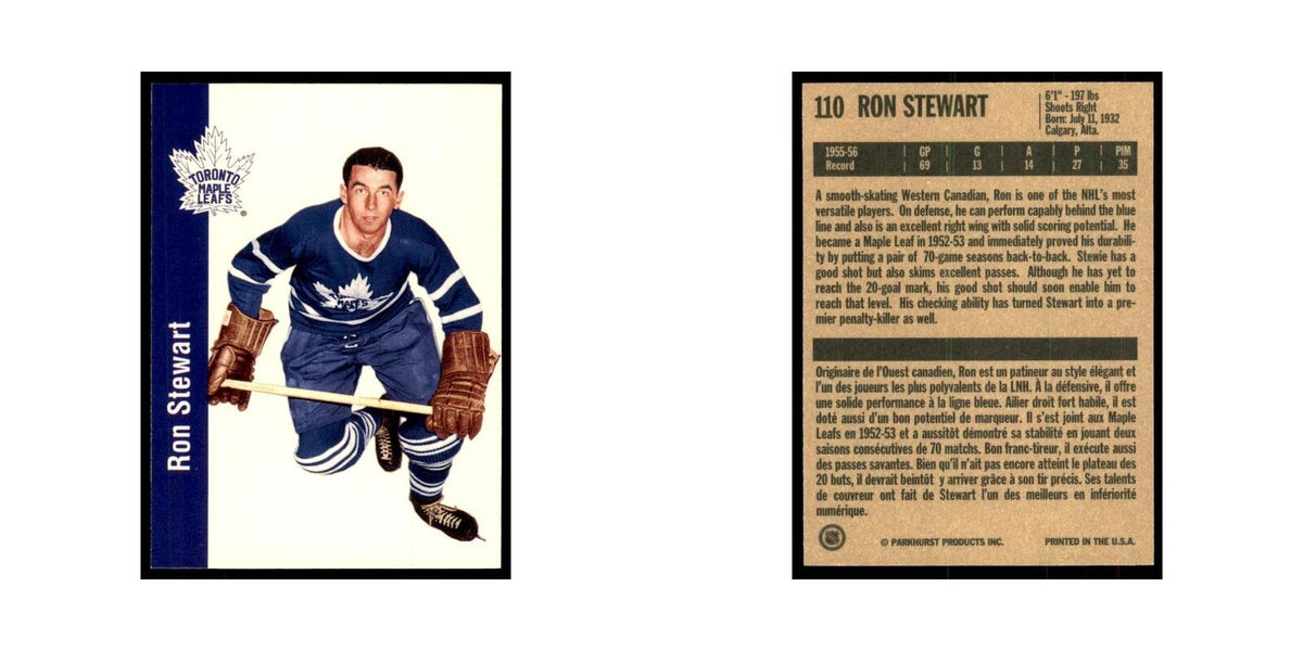 1994 Parkhurst Missing Link Ron Stewart Toronto Maple Leafs #110