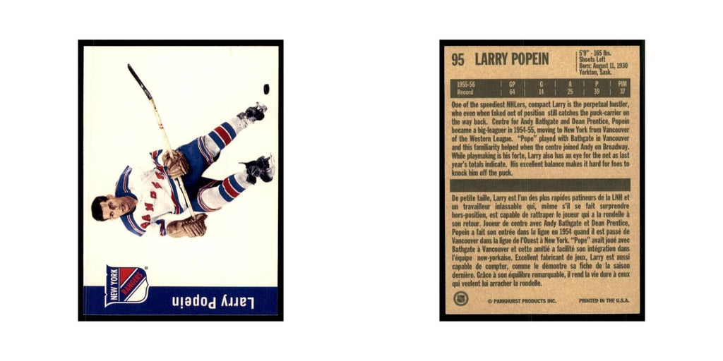 1994 Parkhurst Missing Link Larry Popein New York Rangers #95